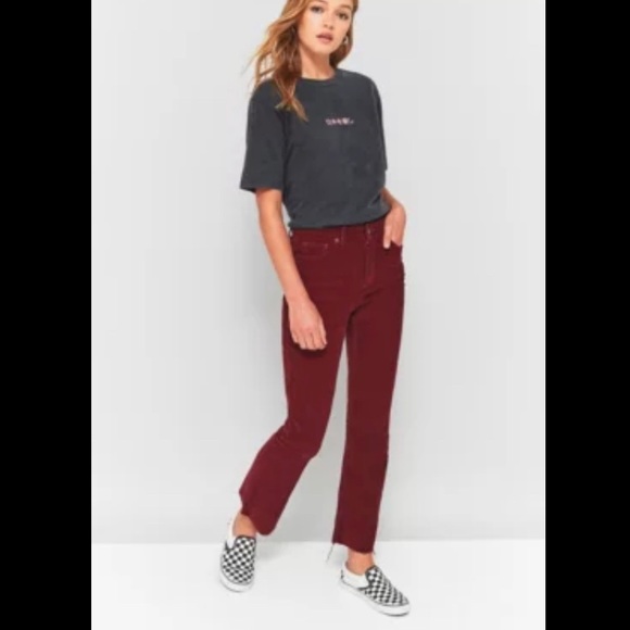 BDG eggplant colored corduroy cropped pants - Picture 1 of 5